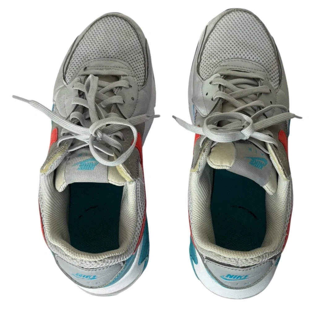 Nike Air Max Excee Pure Platinum/ Teal Bright Crimson‎ Womens 8 Sneakers Shoes